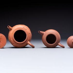 Two Chinese Yixing stoneware teapots, Zheng He 正和 mark, Kangxi and later — foto 7