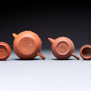 Two Chinese Yixing stoneware teapots, Zheng He 正和 mark, Kangxi and later — foto 8