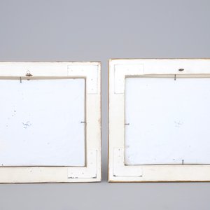 Two Dutch Delft blue and white plaques with city views, Makkum, 19th C. — photo 4