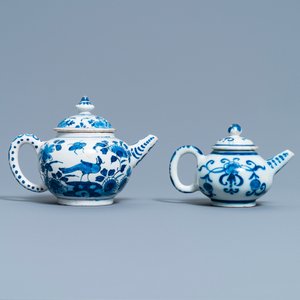 Two Dutch Delft blue and white teapots and covers, 18th C. — 照片 4