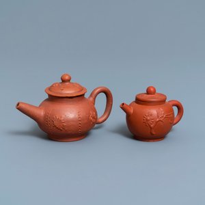 Two Dutch Delft redware teapots and covers, ca. 1700 — 照片 1