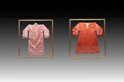Two embroidered silk and cotton robes for the Straits or Peranakan market, Southeast Asia, 20th C.