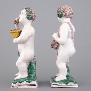 Two fine Brussels faience figures, allegorical depictions of the seasons, 18/19th C. — 照片 2