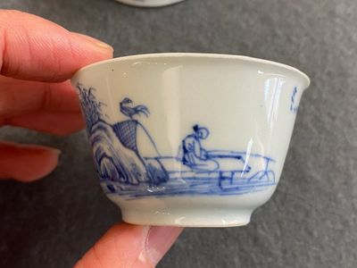 Two fine Chinese blue and white cups, Yongzheng — photo 4