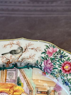 Two fine Chinese Canton famille rose 'mandarin subject' plates, Qianlong — foto 13
