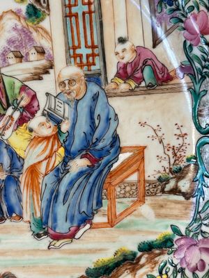 Two fine Chinese Canton famille rose 'mandarin subject' plates, Qianlong — photo 18