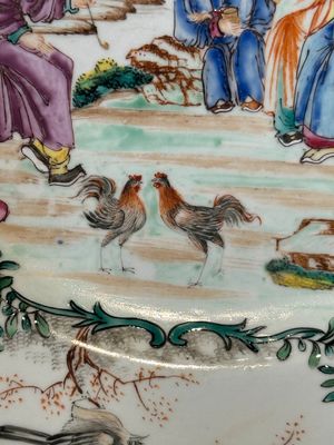 Two fine Chinese Canton famille rose 'mandarin subject' plates, Qianlong — photo 20