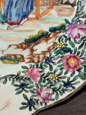 Two fine Chinese Canton famille rose 'mandarin subject' plates, Qianlong — photo 21