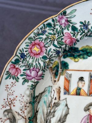 Two fine Chinese Canton famille rose 'mandarin subject' plates, Qianlong — photo 7