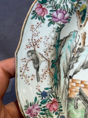 Two fine Chinese Canton famille rose 'mandarin subject' plates, Qianlong — photo 8