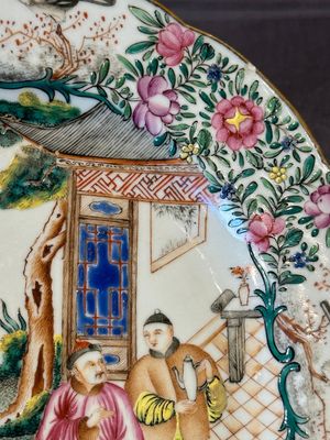 Two fine Chinese Canton famille rose 'mandarin subject' plates, Qianlong — photo 10