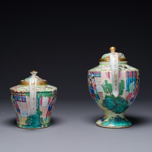 Two fine Chinese Canton famille rose teapots, 19th C. — photo 2