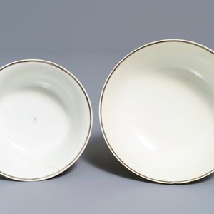 Two fine Chinese famille rose 'European subject' bowls, Qianlong — photo 5