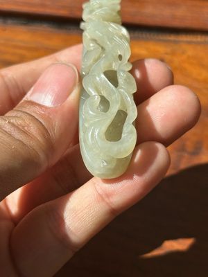 Two fine Chinese white jade carved belt hooks, Qing — photo 15