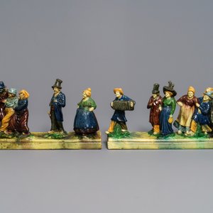 Two Flemish pottery groups, prob. Torhout, early 20th C. — photo 2