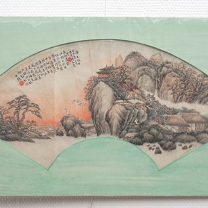 Two framed Chinese fan paintings, signed — 照片 2