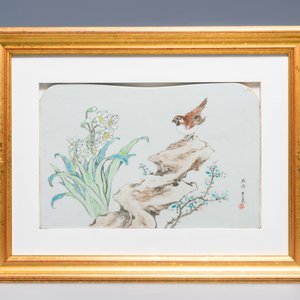 Two framed Chinese qianjiang cai plaques, Jin Pin Qing, 19th C. — photo 2