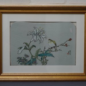 Two framed Chinese qianjiang cai plaques, Jin Pin Qing, 19th C. — photo 6