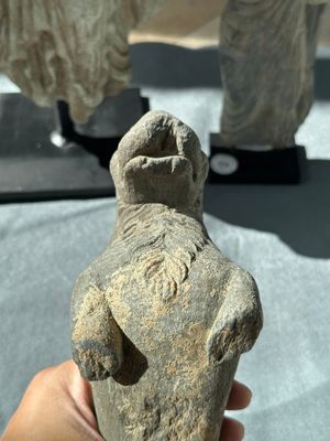 Two Gandhara grey schist torsos of Buddha and a tiger sculpture, 1st/3rd C. — foto 8