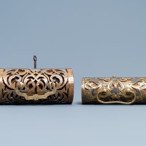 Two gilded and silvered brass reticulated caskets, France, 17th C. — photo 7