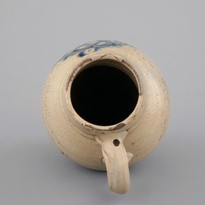 Two globular Westerwald stoneware jugs in blue and incised, one with pewter lid, 17th C. — photo 15