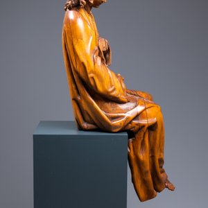 Two impressive Flemish carved oak figures of seated angels, 17th C. — photo 6