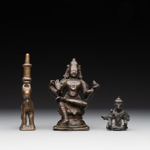 Two Indian bronze figures of Nandi and Shiva, and a South Asian bronze Garuda, 17th C. and later — photo 2