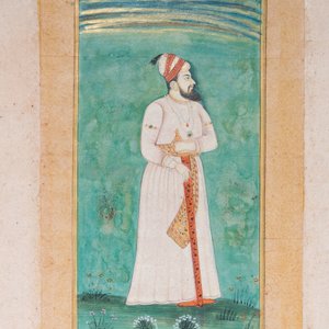 Two Indian school miniatures: 'Portrait of the Mughal Emperor Farrukhsiyar' and 'Portrait of a ruler', 19th C. — 照片 2