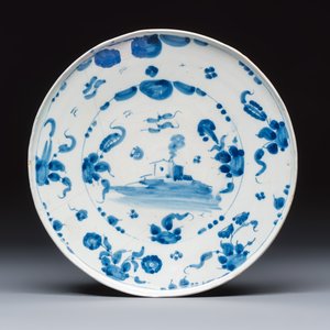 Two Italian blue and white maiolica tazzas — photo 4