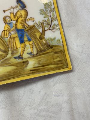 Two Italian maiolica ‘pastoral’ plaques, one dated 1745, Castelli, 18th C. — photo 5