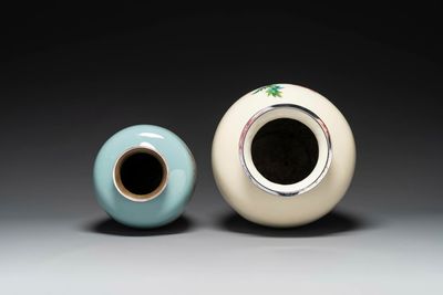 Two Japanese cloisonné vases with floral design, Meiji/Taisho/Showa — 照片 5