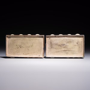 Two Japanese copper and shibayama whist markers, Meiji, 19/20th C. — foto 2