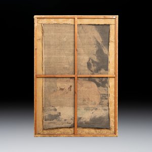 Two Japanese embroidered silk panels with hunting tigers and lions, Meiji, 19th C. — photo 5