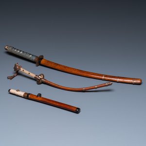 Two Japanese Gofun samurai dolls, Edo/Meiji, 19th C. — 照片 8