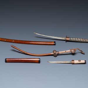 Two Japanese Gofun samurai dolls, Edo/Meiji, 19th C. — 照片 9