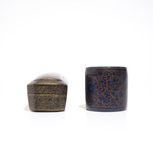 Two Kashmir painted papier mache boxes and a bowl, India, 19th C. — photo 9