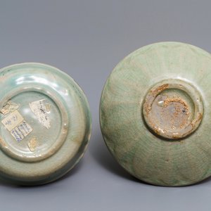 Two Korean celadon porcelain bowls, Goryeo/Joseon, 14/15th C. — 照片 8
