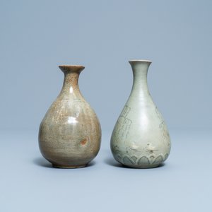 Two Korean celadon vases, probably Goryeo/Joseon, 14/15th C. — photo 2
