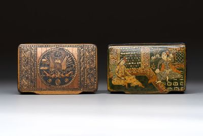 Two lacquered rectangular snuff boxes, Qajar and Ottoman Empire, 19th C. — 照片 3