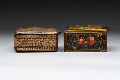 Two lacquered rectangular snuff boxes, Qajar and Ottoman Empire, 19th C. — 照片 4