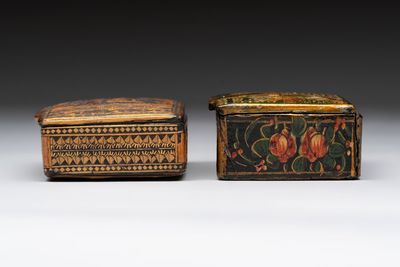 Two lacquered rectangular snuff boxes, Qajar and Ottoman Empire, 19th C. — 照片 5