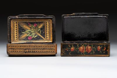 Two lacquered rectangular snuff boxes, Qajar and Ottoman Empire, 19th C. — 照片 8