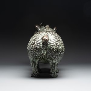 Two large Chinese archaistic bronze rhino- and melon-form vessels, 20th C. — foto 3
