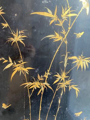 Two large Chinese Canton black and gilt-lacquered panels, 19th C. — 照片 20