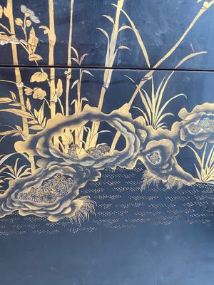 Two large Chinese Canton black and gilt-lacquered panels, 19th C. — 照片 22