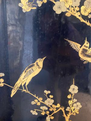 Two large Chinese Canton black and gilt-lacquered panels, 19th C. — 照片 34
