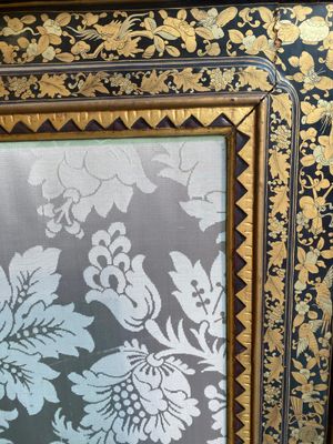 Two large Chinese Canton black and gilt-lacquered panels, 19th C. — 照片 6