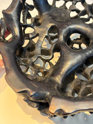 Two large Chinese carved wooden stands, 19th C. — foto 16