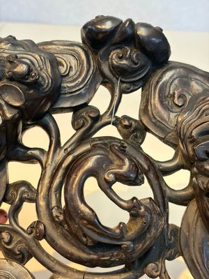 Two large Chinese carved wooden stands, 19th C. — foto 22