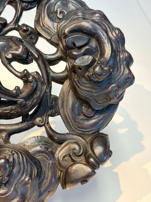 Two large Chinese carved wooden stands, 19th C. — foto 25